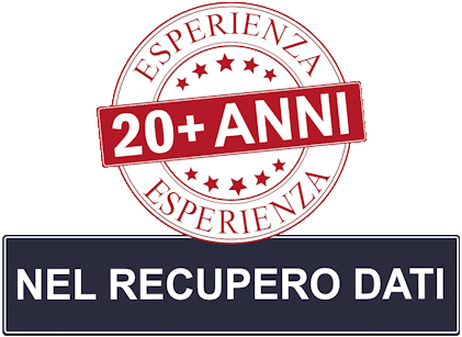 più di 20 anni di esperienza nel recupero dati